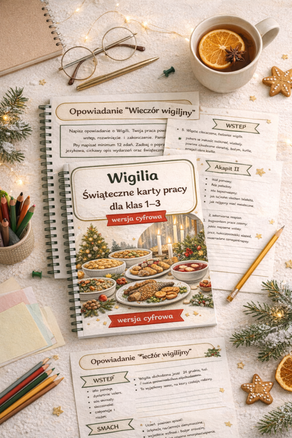 Świąteczne karty pracy: Wigilia