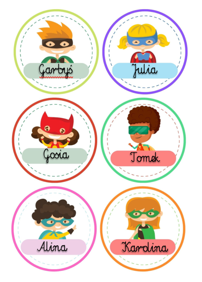 Etykiety - Superbohaterowie