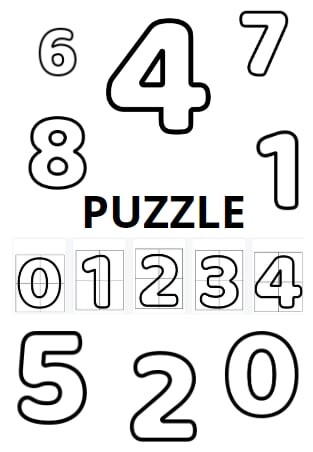 PUZZLE CYFRY 0-9