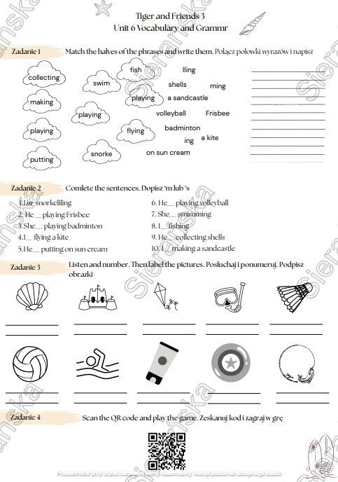 Tiger and Friends 3 Unit 6 At the beach