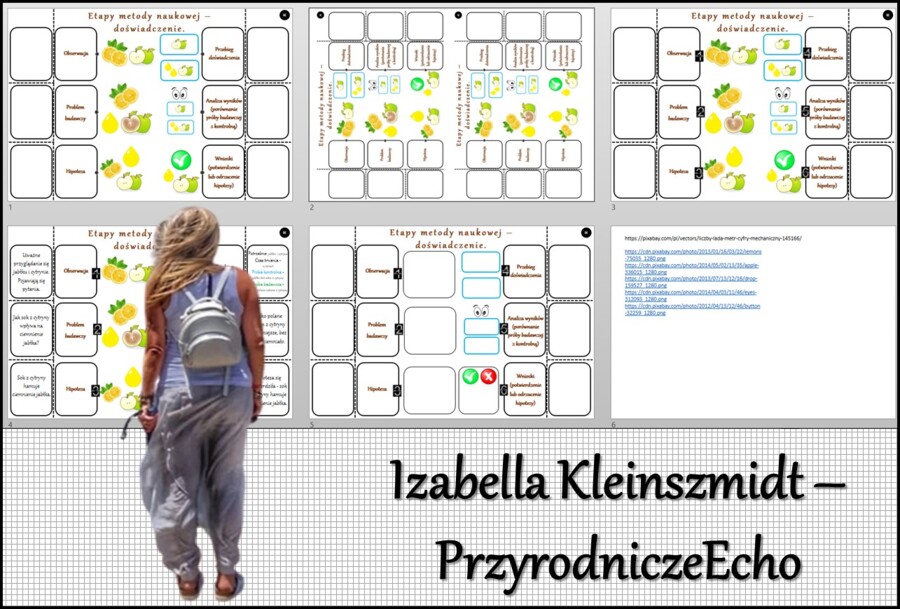Notatka okienkowa/stacja zadaniowe/notatka interaktywna/notatka graficzna/karta pracy/sketchnotka „Metoda naukowa”, „Doświadczenie”, „Jak sok z cytryny wpływa na ciemnienie jabłka?”, „Jak poznawać przyrodę?” w pdf. Przyroda 4, dział „Poznajemy warsztat p