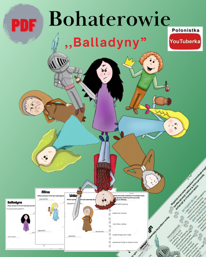 Balladyna - bohaterowie, ich cechy (związki frazeologiczne)