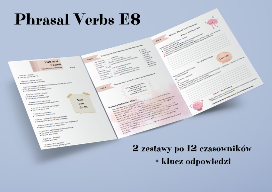 🚀 PHRASAL VERBS do E8 - lista +ćwiczenia