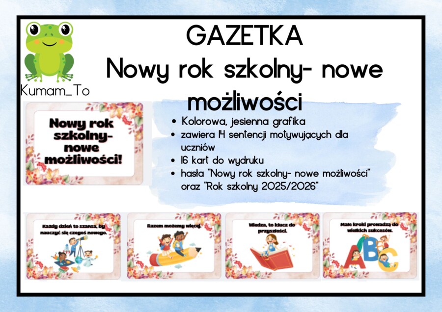 Gazetka: Nowy rok szkolny- nowe możliwości