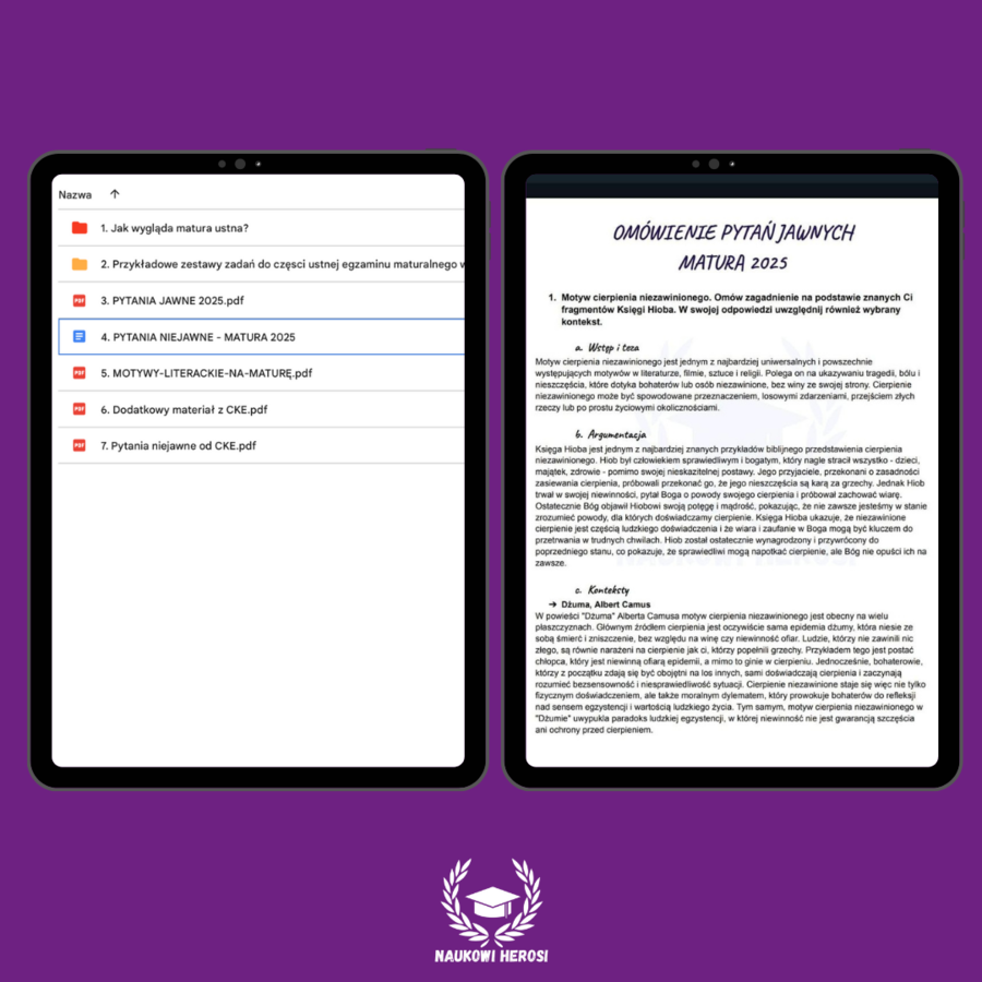 Kurs do matury ustnej z polskiego 2026