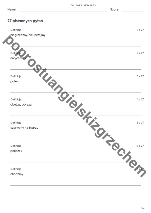 Flash 8 – Module 3 – testy