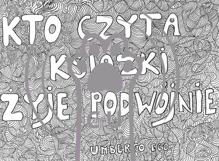 Kolorowanka czytelnicza Kto czyta książki żyje podwójnie – biblioteka – kolorowanka - książki - relaks