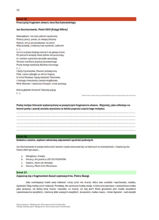 Zadania do matury pisemnej