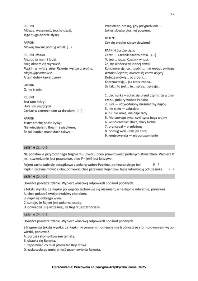 E8 Zadania literackie (330 zadań, teoria literatury, czytanie ze zrozumieniem i znajomość lektur)