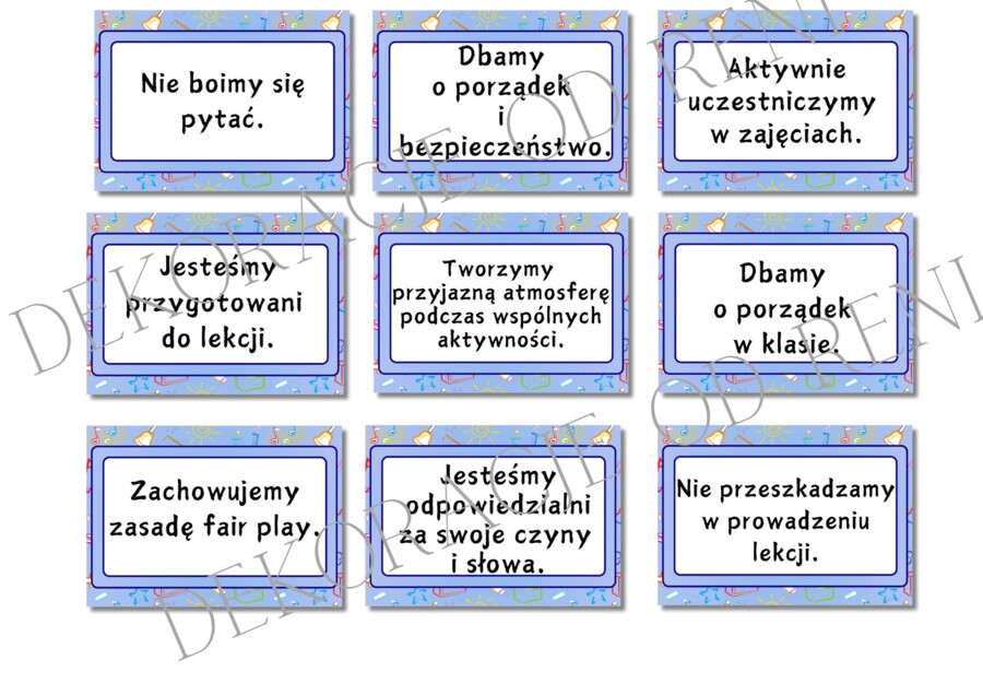 SZKOLNE ZASADY