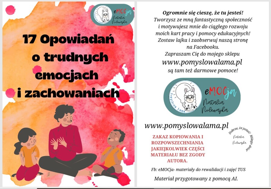 17 Opowiadań o trudnych emocjach i zachowaniach