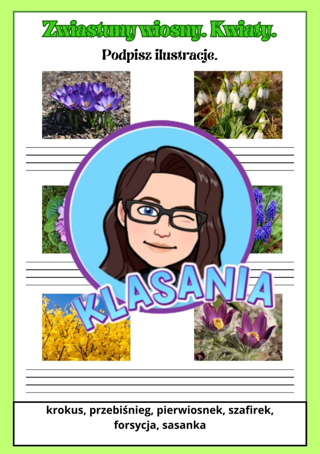 Wiosna- karty pracy klasa 1 (dodatkowe)
