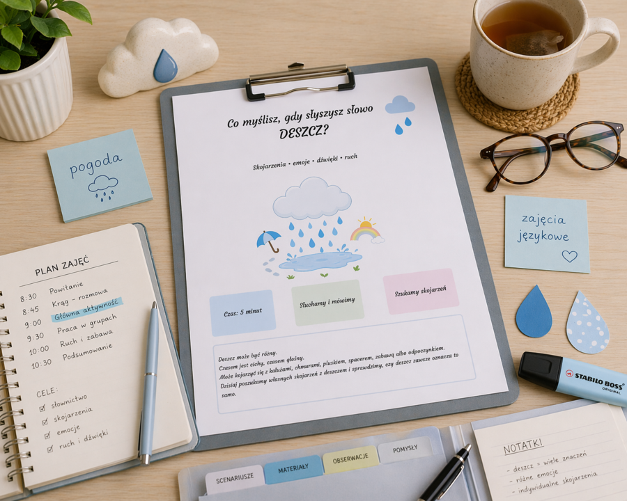 Co myślisz, gdy słyszysz słowo deszcz?