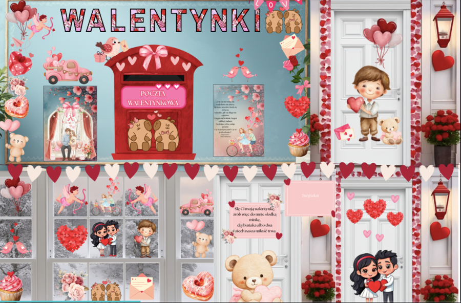 💌 MEGA PAKIET WALENTYNKOWY XXL – 140 STRON DO DRUKU! 💌W zestawie plakaty XXL, dekoracje na drzwi oraz okna, kartki walentynkowe i bonusowe grafiki!