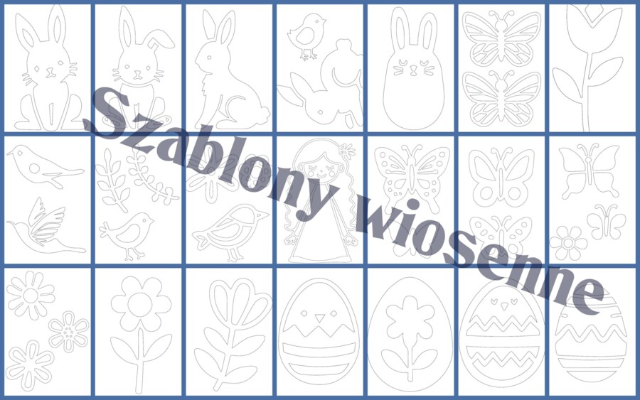 Szablony wiosna, wielkanoc jpg, pdf