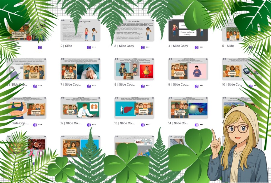 Prezentacja multimedialna w genial.ly „Czym są choroby cywilizacyjne i przewlekłe?”. Edukacja zdrowotna. Klasa 7. Dział „Nasze zdrowie”.