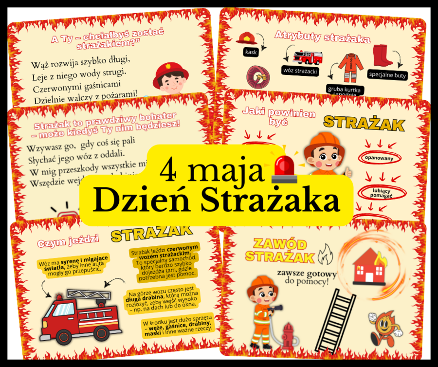 STRAŻACY - NASI SUPERBOHATEROWIE! gazetka+ girlanda