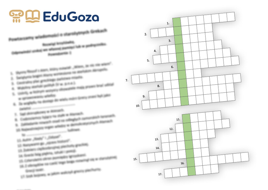 Starożytna Grecja - krzyżówka
