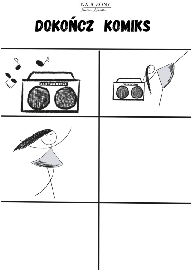 „Dokończ komiks” 30 zadań dla dzieci i młodzieży