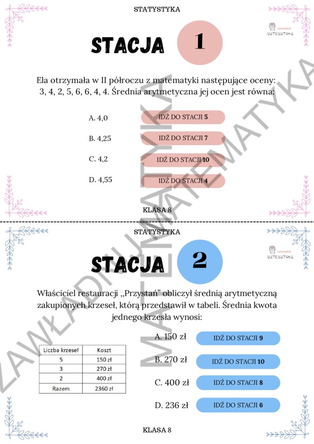 Stacje zadaniowe - statystyka