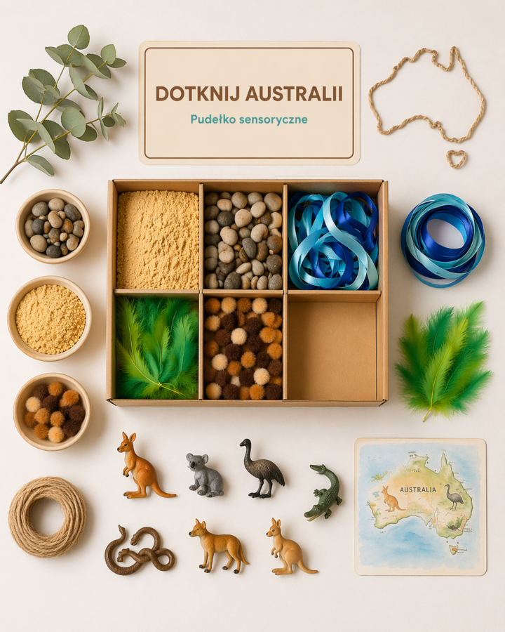 Dotknij Australii – pudełko sensoryczne
