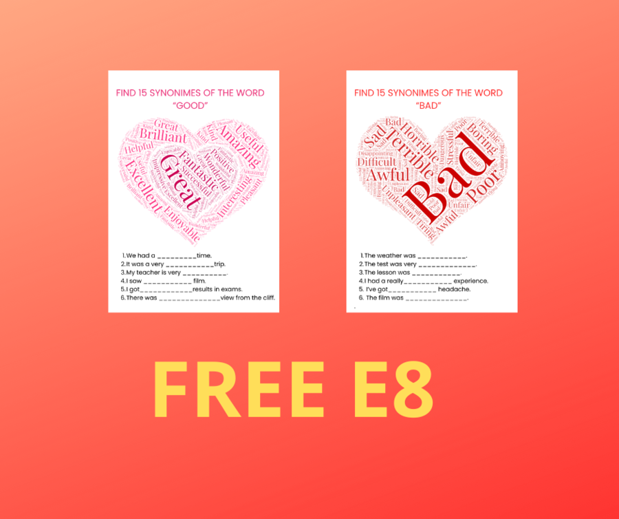 Egzamin 8-klasisty/pisanie/synonimy good/bad