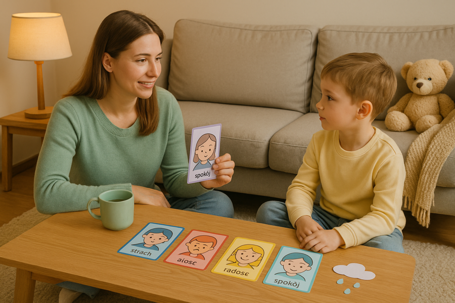 „Deszczowe emocje” – karty obrazkowe do rozmów o uczuciach