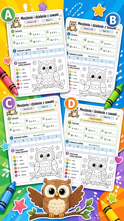 Mnożenie i dzielenie z sowami