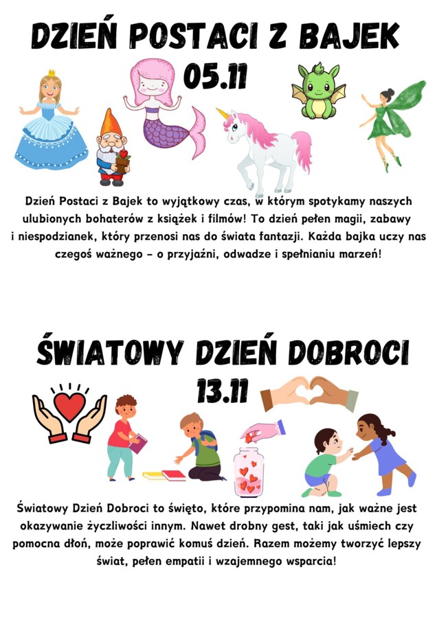 Gazetka na drzwi klasowe – święta nietypowe listopad