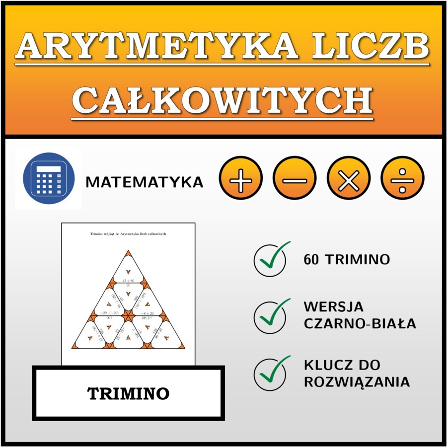 Trimino - Arytmetyka liczb całkowitych | matematyka