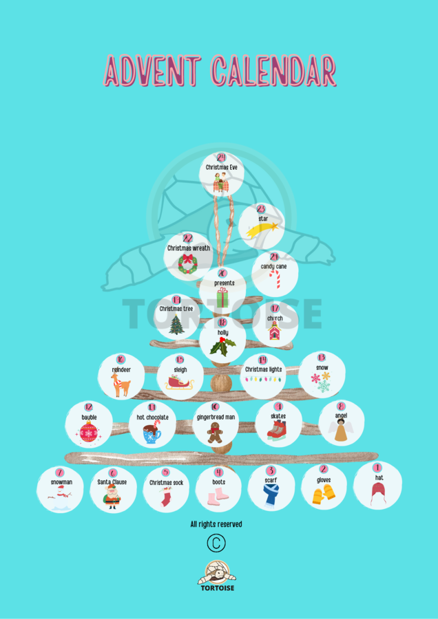 Kalendarz adwentowy - wersja angielska