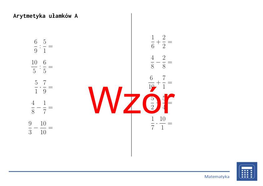 Arytmetyka | matematyka | zestaw promocyjny