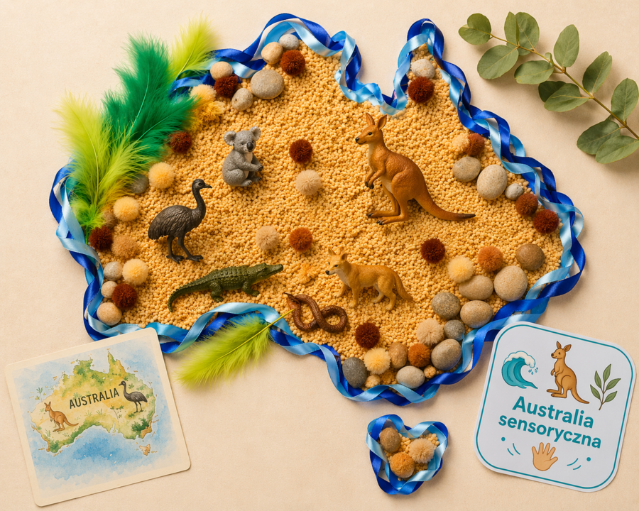 Dotknij Australii – pudełko sensoryczne