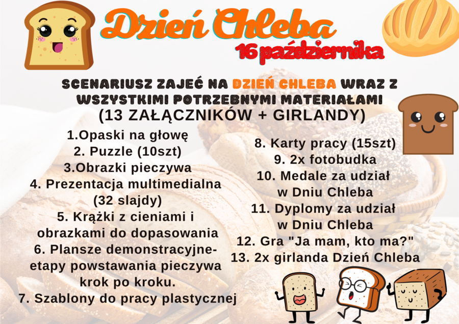 Dzień Chleba (Scenariusz zajęć + materiały)