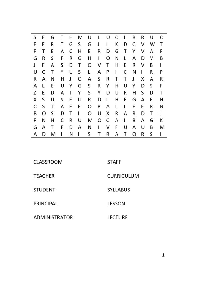 100 stron!!! WORDSEARCH Wykreślanka BACK TO SCHOOL [słówka ang. kojarzone ze szkołą]