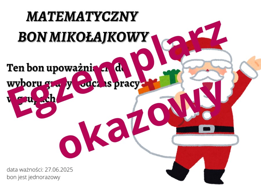 Matematyczny bon mikołajkowy 2024/2025
