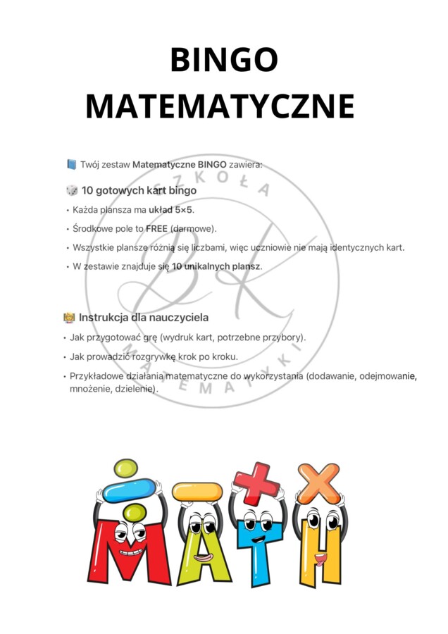 Bingo matematyczne