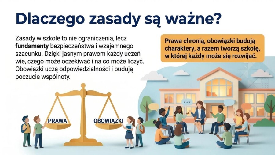 Prawa i obowiązki ucznia – prezentacja edukacyjna/gazetka (17 slajdów)