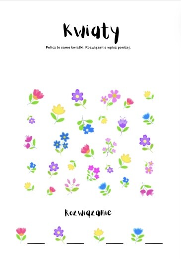 WIOSENNE KARTY PRACY EDUKACJA WCZESNOSZKOLNA