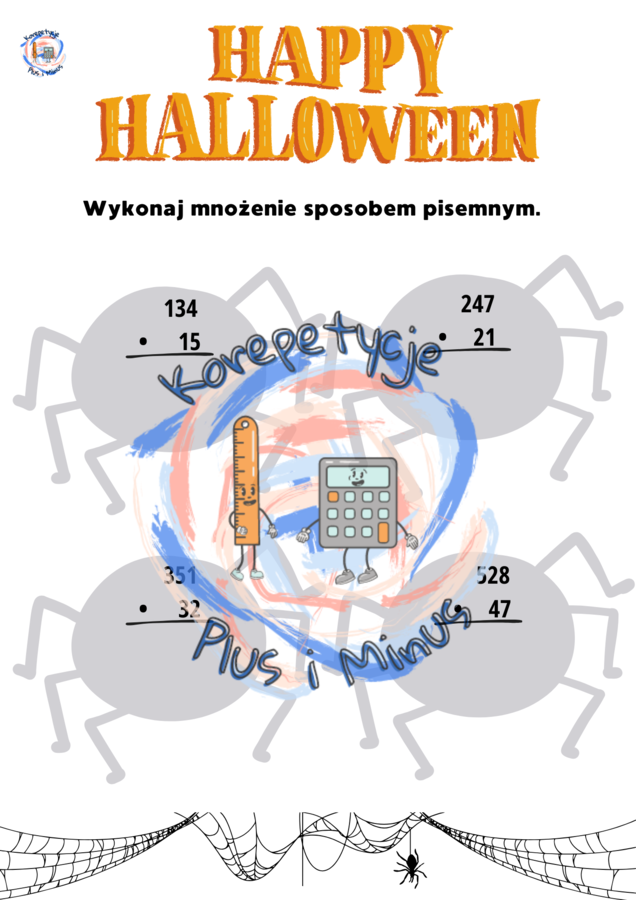 Działania pisemne karty pracy Halloween