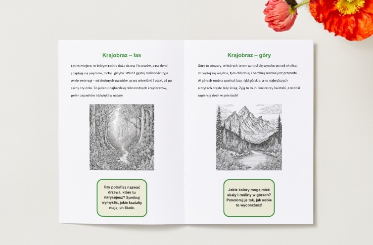 Kolorowanki. Ekolog w terenie. Zwierzęta. Rośliny. Krajobrazy