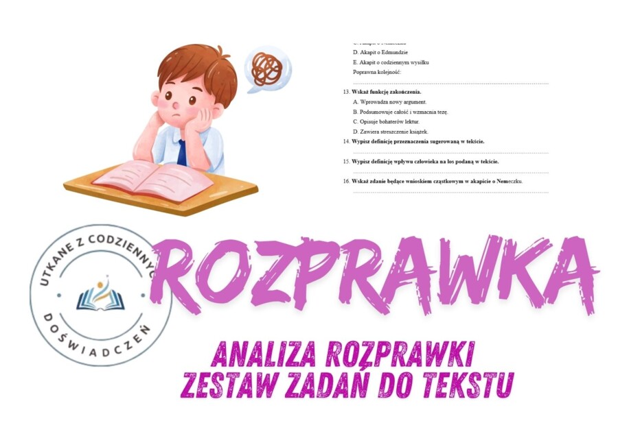Analiza rozprawki – zestaw zadań do tekstu. Przykład 3