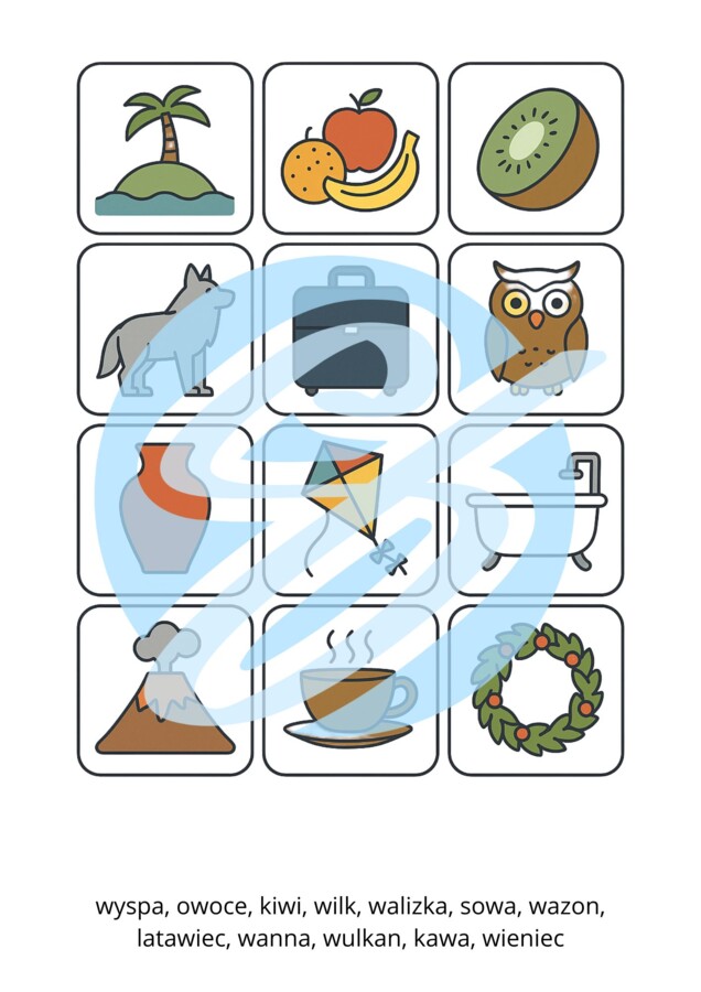 Memory logopedyczne – Utrwalenie głoski „W”