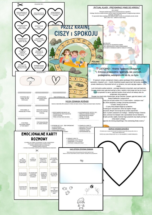 KRAINA EMOCJI , MIESIĄC PO MIESIĄCU-rok szkolny