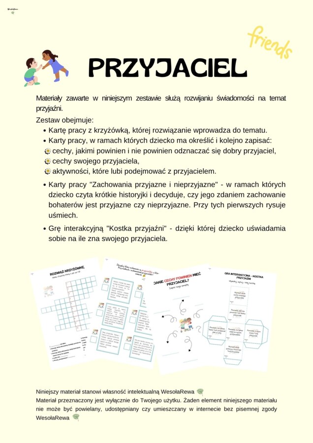 Rozwijanie świadomości na temat PRZYJAŹNI