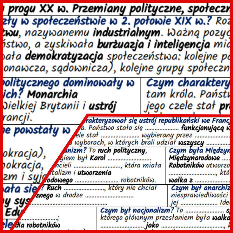 Europa u progu XX w. Przemiany polityczne, społeczne i kulturowe