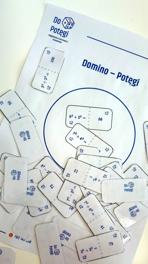 Domino - Potęgi i obliczenia na potęgach