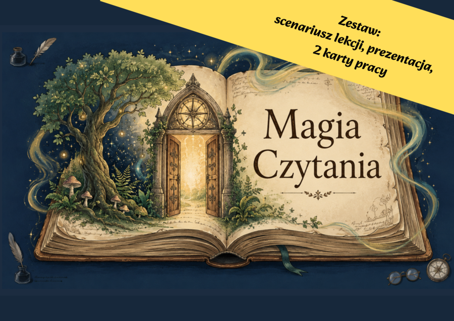 ❤️MAGIA CZYTANIA – scenariusz lekcji, prezentacja i karty pracy | Klasy 4–8 – powrót do szkoły