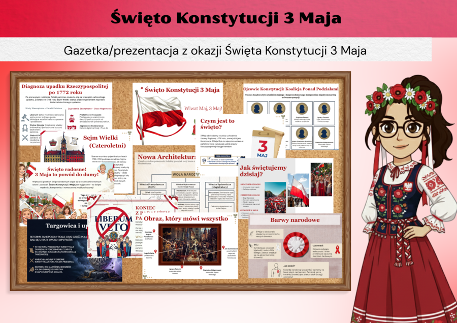 Święto Konstytucji 3 Maja - gazetka/prezentacja