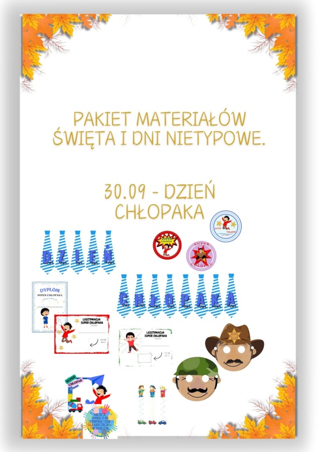 PAKIET MATERIAŁÓW NA WRZESIEŃ WEDŁUG KALENDARZA ŚWIĄT I DNI NIETYPOWYCH.